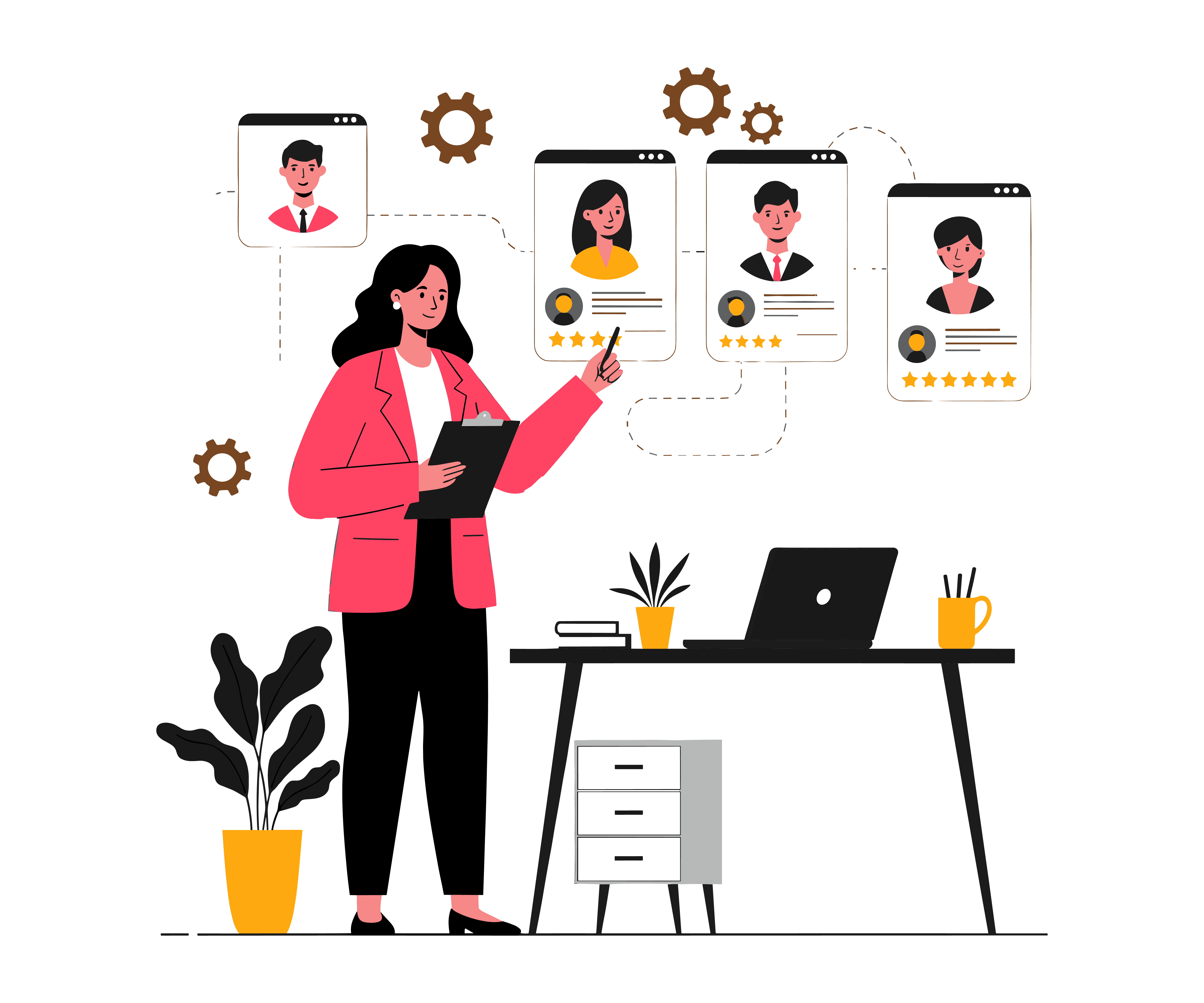 Employee profiles connected across HR workflows