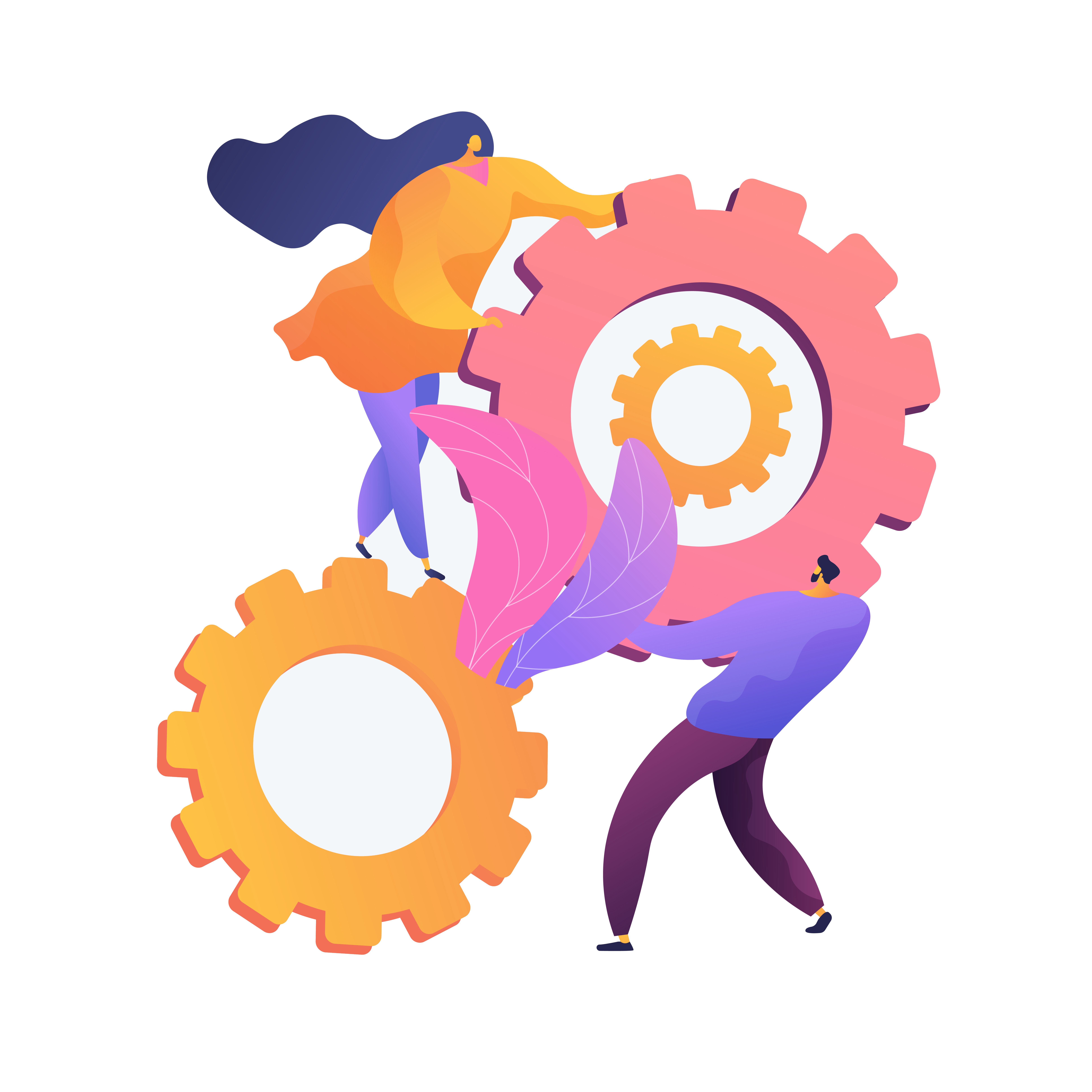Colleagues collaborating on a shared workflow