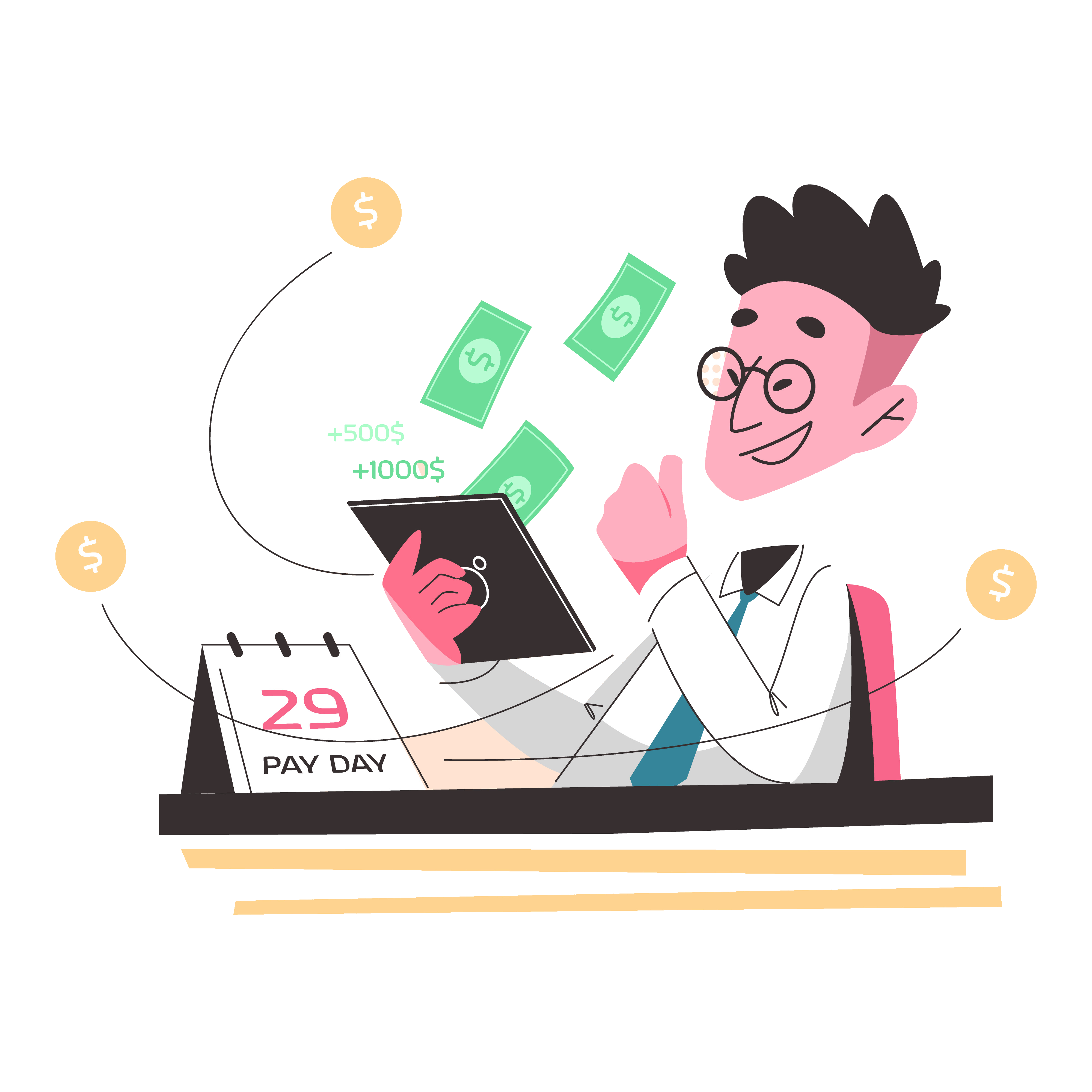 Pay day illustration